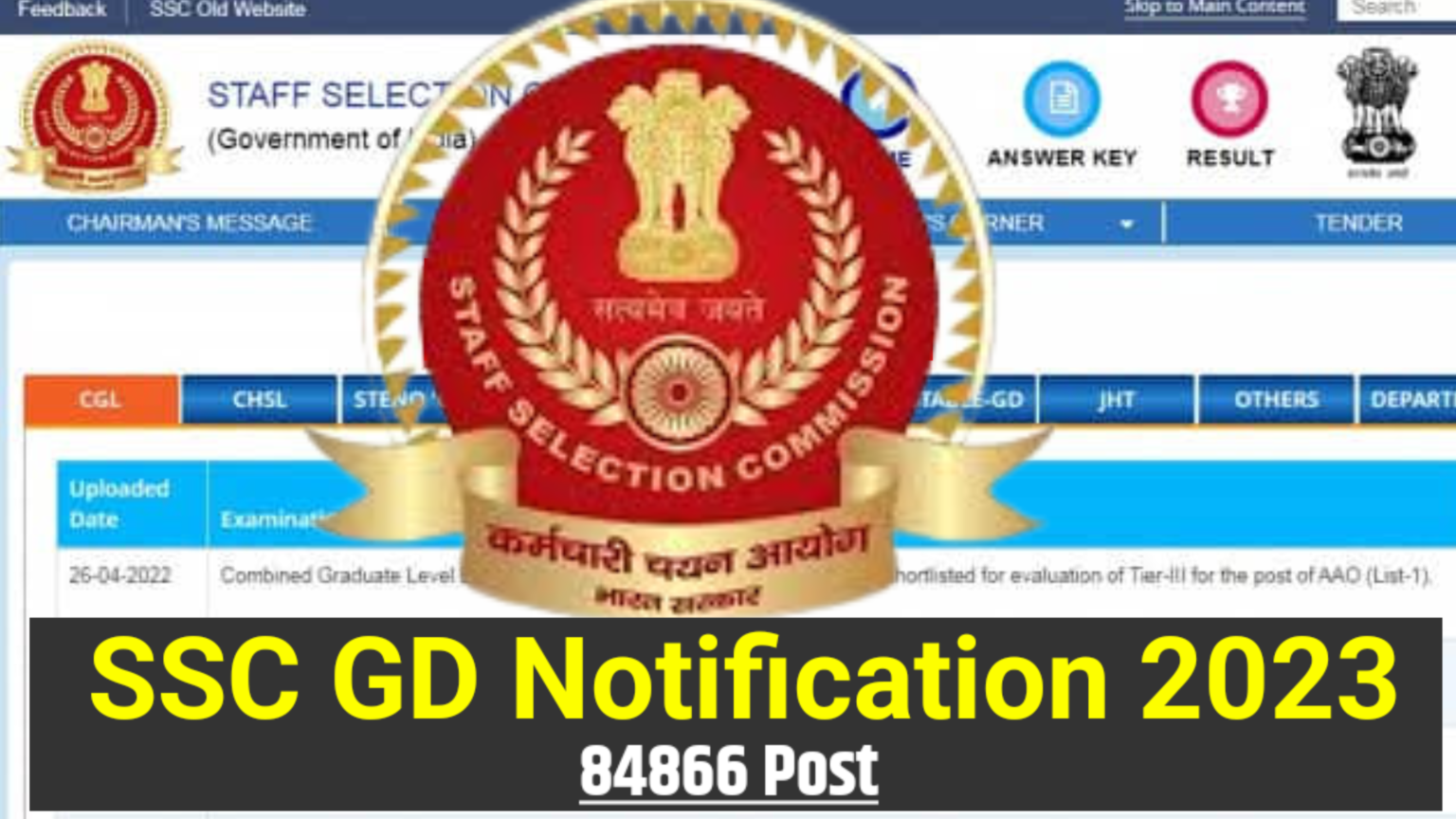 SSC GD Constable 2024 Notification for 84866 Vacancies